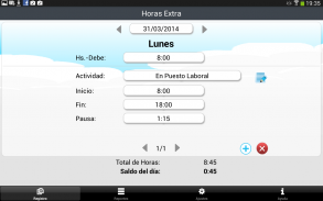 Horas Extra - Control Horario screenshot 7