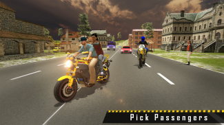 Sports Bike Taxi Sim 3D - Free Taxi Driving Games screenshot 7