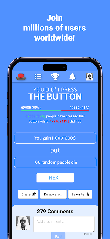 Will you press the button? para Android - Baixe o APK na Uptodown