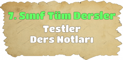 7. Sınıf Tüm Dersler Test Çöz