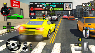 City Taxi Car Driver Taxi Game screenshot 1