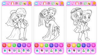 Princess Wedding Coloring Game screenshot 6
