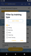 Gym Workload - Fitness Diary screenshot 2