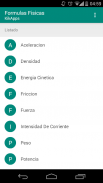 Formulas Físicas screenshot 1