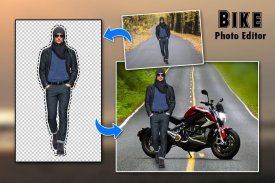 Bike Photo Frame : Cut Paste Editor screenshot 0