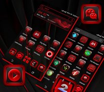 Red Black Launcher Theme screenshot 0