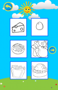 لعبة تلوين للاطفال : الطعام screenshot 5