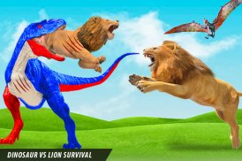 leone selvaggio vs dinosauro: battaglia dell'isola screenshot 4