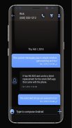 Mode Gelap Tema SMS Messenger screenshot 1