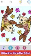 Koi Fish Color by Number - Japanese Coloring Book screenshot 1