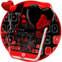 Red Love Hearts Keypad