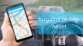 GPS vezetési útvonal navigáció, élő forgalom screenshot 3