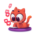 Taffy Cat Sticker Icon