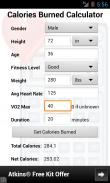 Calories Burned Calculator screenshot 1