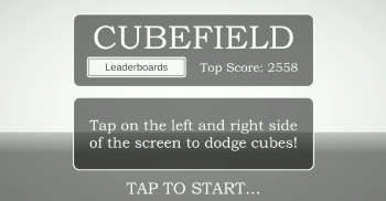 Cubefield screenshot 2