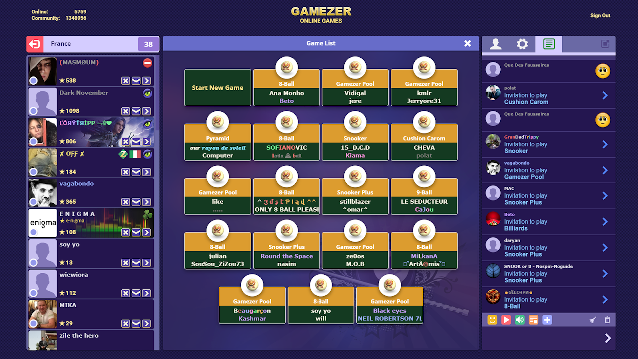 Download Gamezer Billiards V6 - Colaboratory