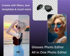 Selfie Glasses Photo EditorÓculos de sol elegantes screenshot 3