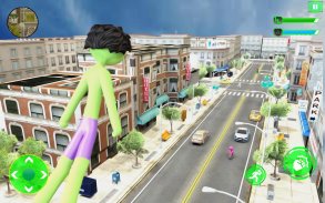 Green Monster Stickman Rope Hero Crime Simulator screenshot 4