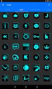 Flat Black and Cyan Icon Pack Free screenshot 6