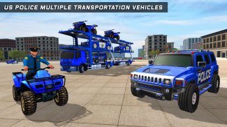 US Police Transport Plane Hummer Car Driving screenshot 1