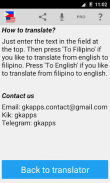 Filipino Englisch Übersetzer screenshot 1