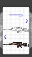 How to draw weapons. Step by step drawing lessons screenshot 1