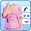 Women Night Wear Photo Suit Icon