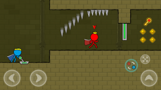 Red and Blue Stickman : Animation Parkour screenshot 1