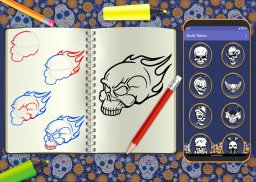 Learn To Draw Skull Tattoos Step By Step - Free screenshot 0