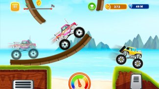 孩子们怪物卡车上坡赛车游戏 screenshot 7