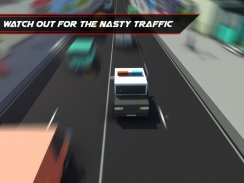 Blocky Pixel Traffic Racer screenshot 1