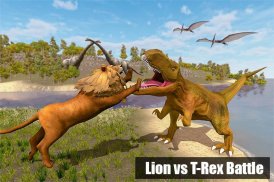 singa liar vs dinosaurus: hidup pertempuran pulau screenshot 14
