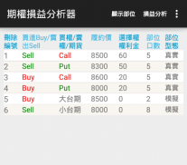 期權損益分析器（期貨選擇權損益分析、期貨選擇權損益試算..） screenshot 3