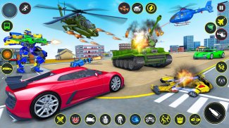 Helicopter Robot Car Game 3d screenshot 3