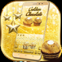 Golden Chocolate Glitter Keyboard