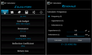 RF Calculator screenshot 1