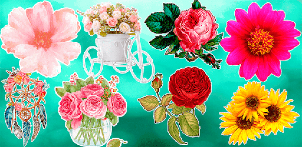 Flowers Flores Sticker for iOS & Android