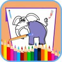 Animal Coloring Pages Games - Learn About Animals Icon