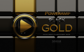 Poweramp skin สีดำทอง screenshot 0