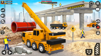 Pesado Excavador Construcción Simulador Grua Juego screenshot 4