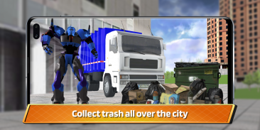 Garbage Truck Driving: Transformer Robot Cleaner screenshot 0