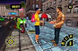 Pizza Teslimi: Rampa Rider Crash Stunts screenshot 5