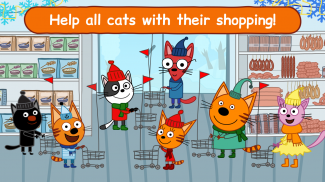 Kid-E-Cats: 婴儿购物游戏! 小猫杂货店物语 & 动物游戏! 小孩游戏 - 超市经营 screenshot 11