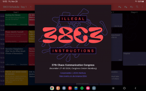 38C3 Schedule screenshot 2