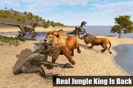 singa liar vs dinosaurus: hidup pertempuran pulau screenshot 1