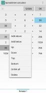 Spreadsheet calculator screenshot 2