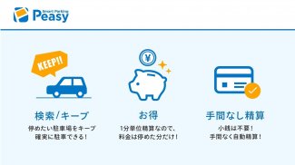 駐車場の検索はピージーで/Smart Parking Peasy-リアルタイム駐車場検索&予約 screenshot 0