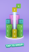 Merge Tower 3D: 2048 block game screenshot 1