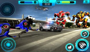 Wolf Robot Police Copter Games screenshot 8