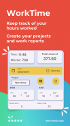 Work Time and Hours Tracker screenshot 3